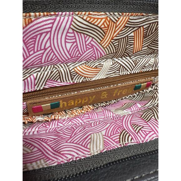 The Sak Crossbody Bag Pebble Gray Leather "Happy & Free" Soft EUC - Picture 11 of 15